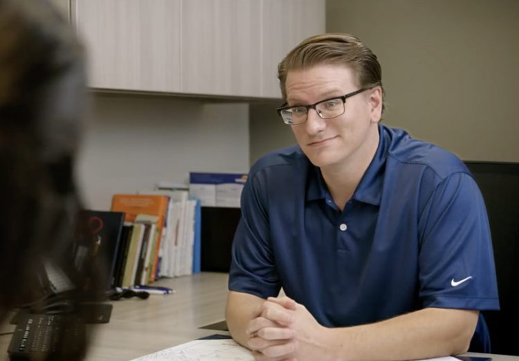 Golden West employee in an office